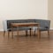 Baxton Studio Dining Nook, 47.25 W, 27.75 H, Wood, Grey/Walnut Brown 214-11699-9305-ZORO - alternate 10
